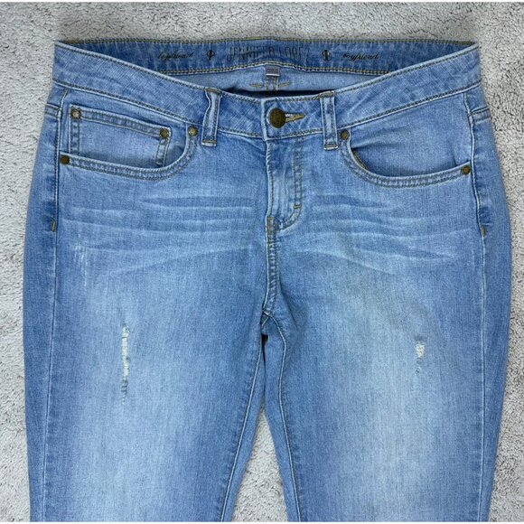 Jennifer Lopez Light Wash Relaxed Boyfriend Straight Leg Jeans Womens Size 2 - Picture 6 of 10